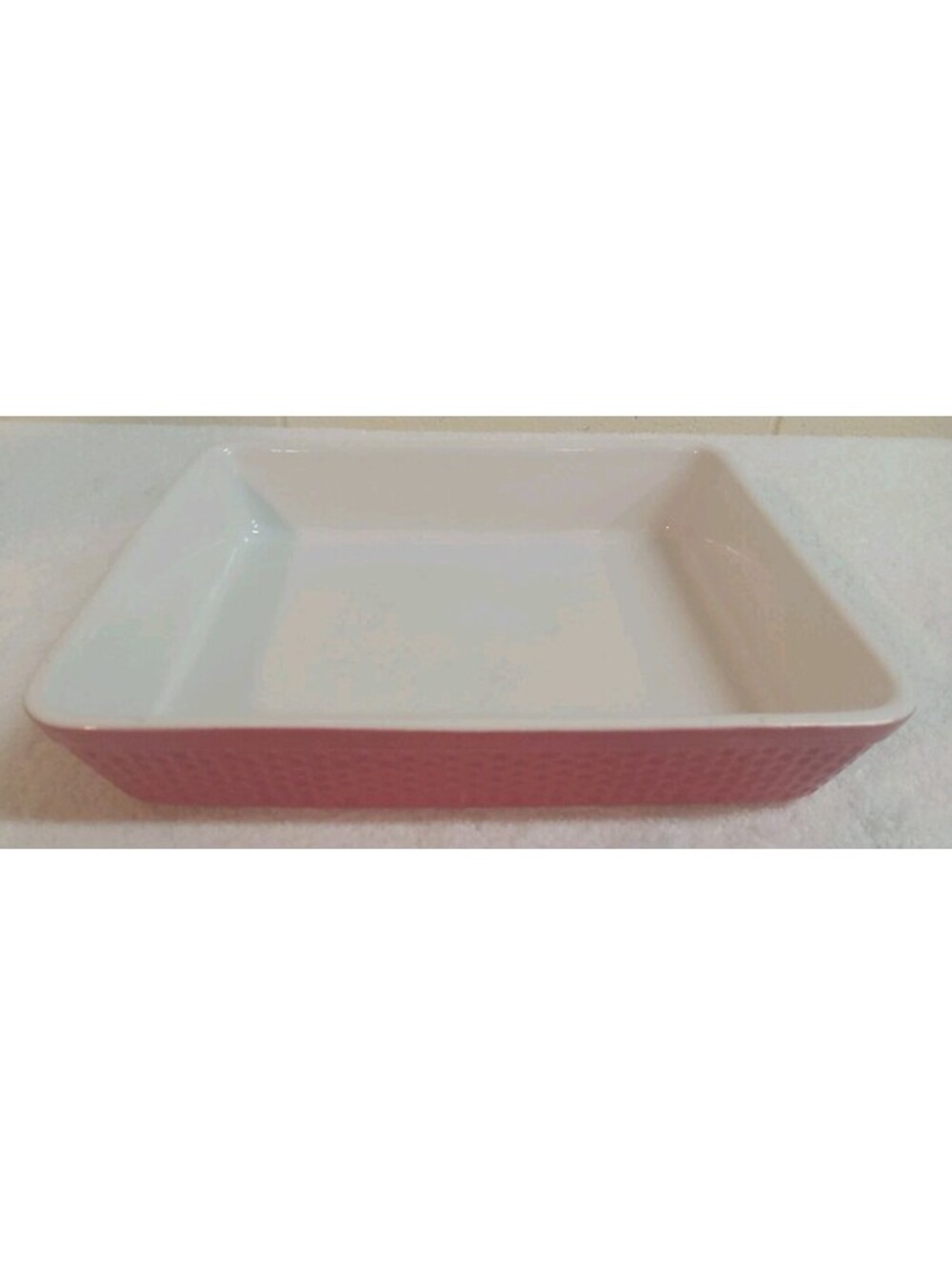 Barbotina Made Ceramic Rectangle Baking Casserole Dish 11.25" × 9.5" × 2.5" Red